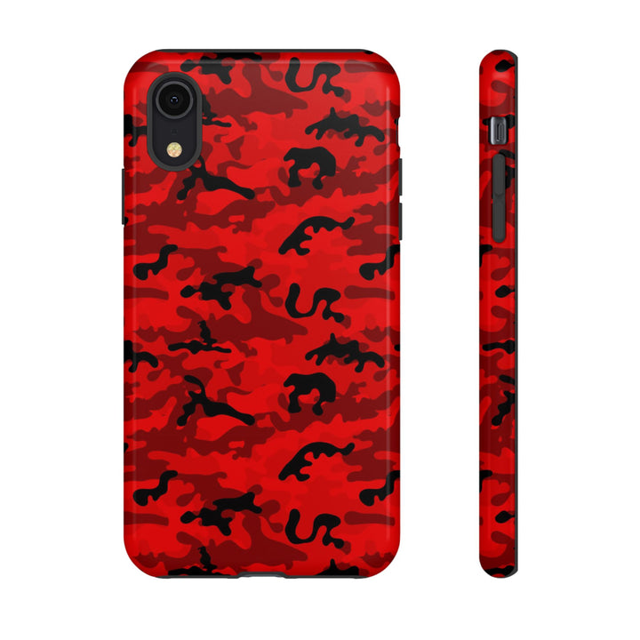 Impact Resistant, Red Camo Camouflage, Cute Phone Cases for Samsung S24, S23, S22, S21, IPhone 15 pro Iphone 14 pro Iphone 13 IPhone 12 Iphone 11 - Studio40ParkLane
