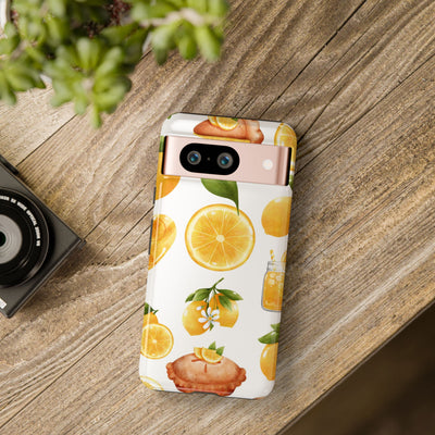 Impact Resistant, Lemon Fruit Pie, Cute Phone Cases for Samsung S24, S23, S22, S21, IPhone 15 pro Iphone 14 pro Iphone 13 IPhone 12 Iphone 11