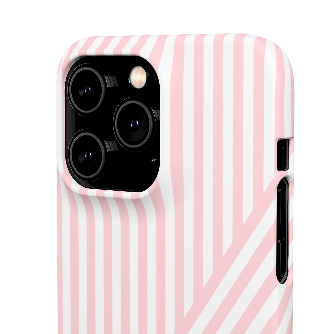 Aesthetic Sweet Pink Stripes Cute Phone Case Sleek Snap - For iPhone 17 Pro Max iPhone 16 Pro iPhone 15 Iphone 14 Plus 13 Pro 12 11 10 Gift