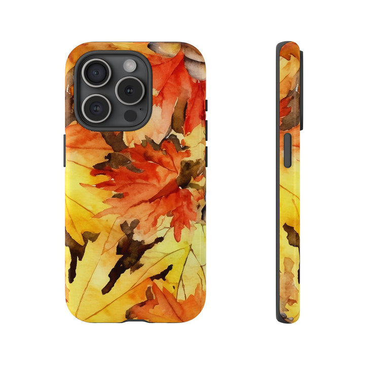 Impact Resistant, Fall Leaves, Cute Phone Cases for Samsung S24, S23, S22, S21, IPhone 15 pro Iphone 14 pro Iphone 13 IPhone 12 Iphone 11 - Studio40ParkLane
