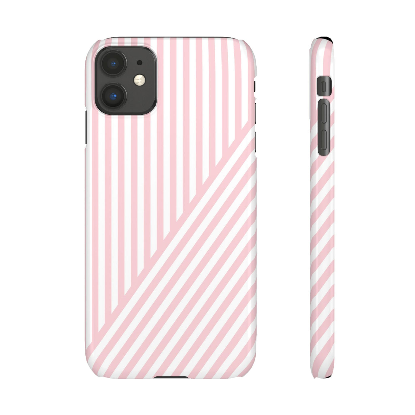 Aesthetic Sweet Pink Stripes Cute Phone Case Sleek Snap - For iPhone 17 Pro Max iPhone 16 Pro iPhone 15 Iphone 14 Plus 13 Pro 12 11 10 Gift