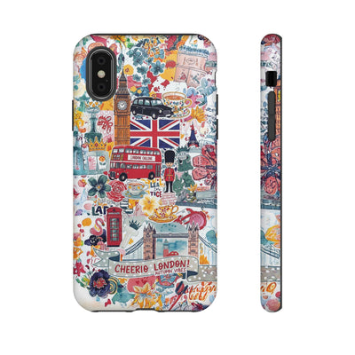 London England Coquette Collage Tough Premium Phone Case - For iPhone 17 Pro Max iPhone 16 Pro iPhone 15 Iphone 14 Plus 13 Pro 12 11 10 XR - Studio40ParkLane