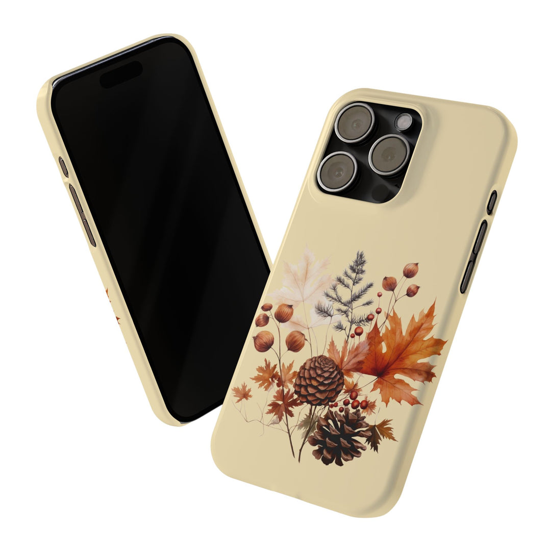 Slim Fall Leaves Foliage Cute Phone Cases for Iphone 16 | iPhone 15 Case | iPhone 15 Pro Max Case, Iphone 14, Iphone 14 Pro Max, Iphone 13, Slim Mom Dad Gift - Studio40ParkLane