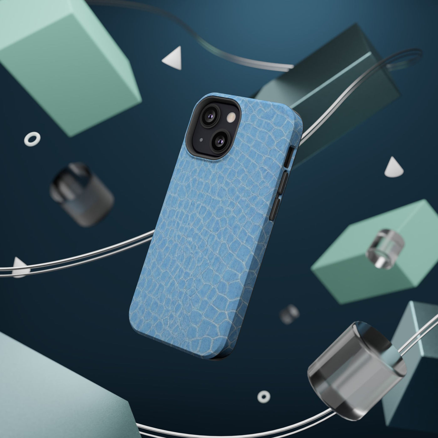 Non Leather Blue Color Pattern Magsafe Cute Phone Case for Iphone Gift for Her, | iPhone 15 Case | iPhone 15 Pro Max Case, Iphone 14, Iphone 14 Pro Max, Iphone 13, Iphone 16