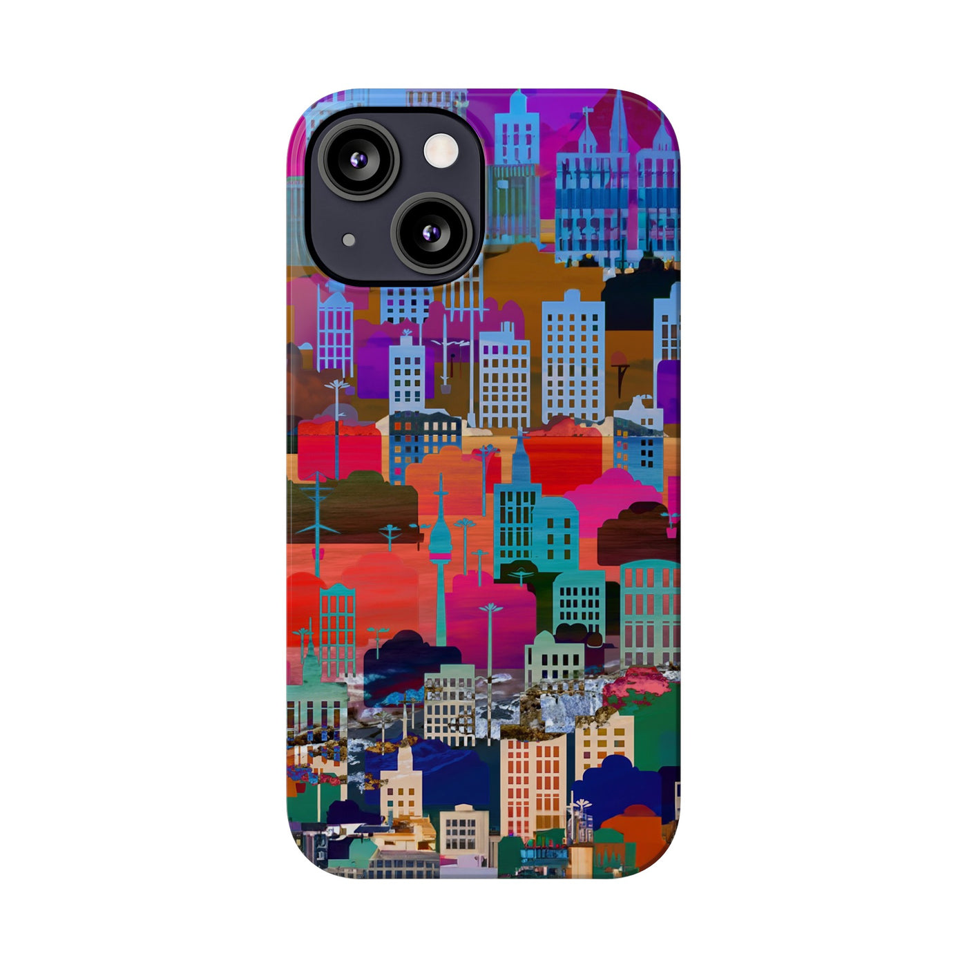 Slim Cute iPhone Cases - | iPhone 15 Case | iPhone 15 Pro Max Case, Iphone 14 Case, Iphone 14 Pro Max, Iphone 13, Summer Big City