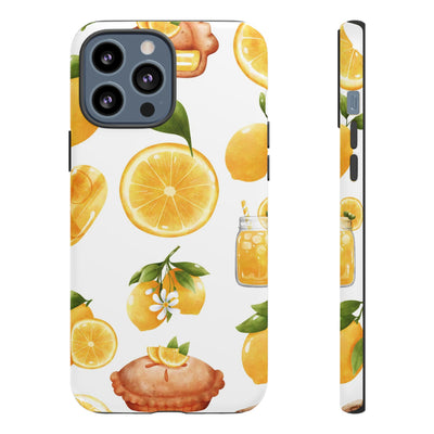 Impact Resistant, Lemon Fruit Pie, Cute Phone Cases for Samsung S24, S23, S22, S21, IPhone 15 pro Iphone 14 pro Iphone 13 IPhone 12 Iphone 11