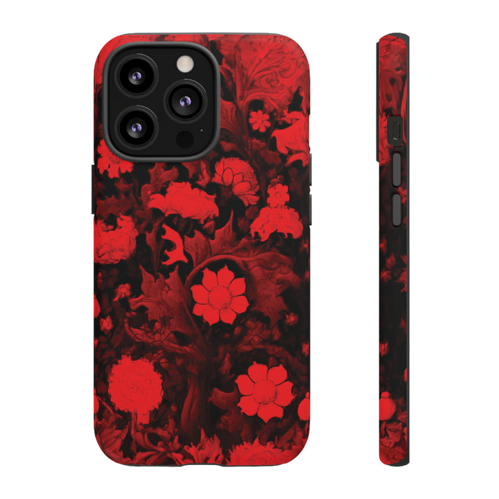 Cool Phone Case | Red Flowers, For iPhone 15 Case | iPhone 15 Pro Case, Iphone 14 Case, Iphone 14 Pro Max Case, Protective Iphone Case - Studio40ParkLane