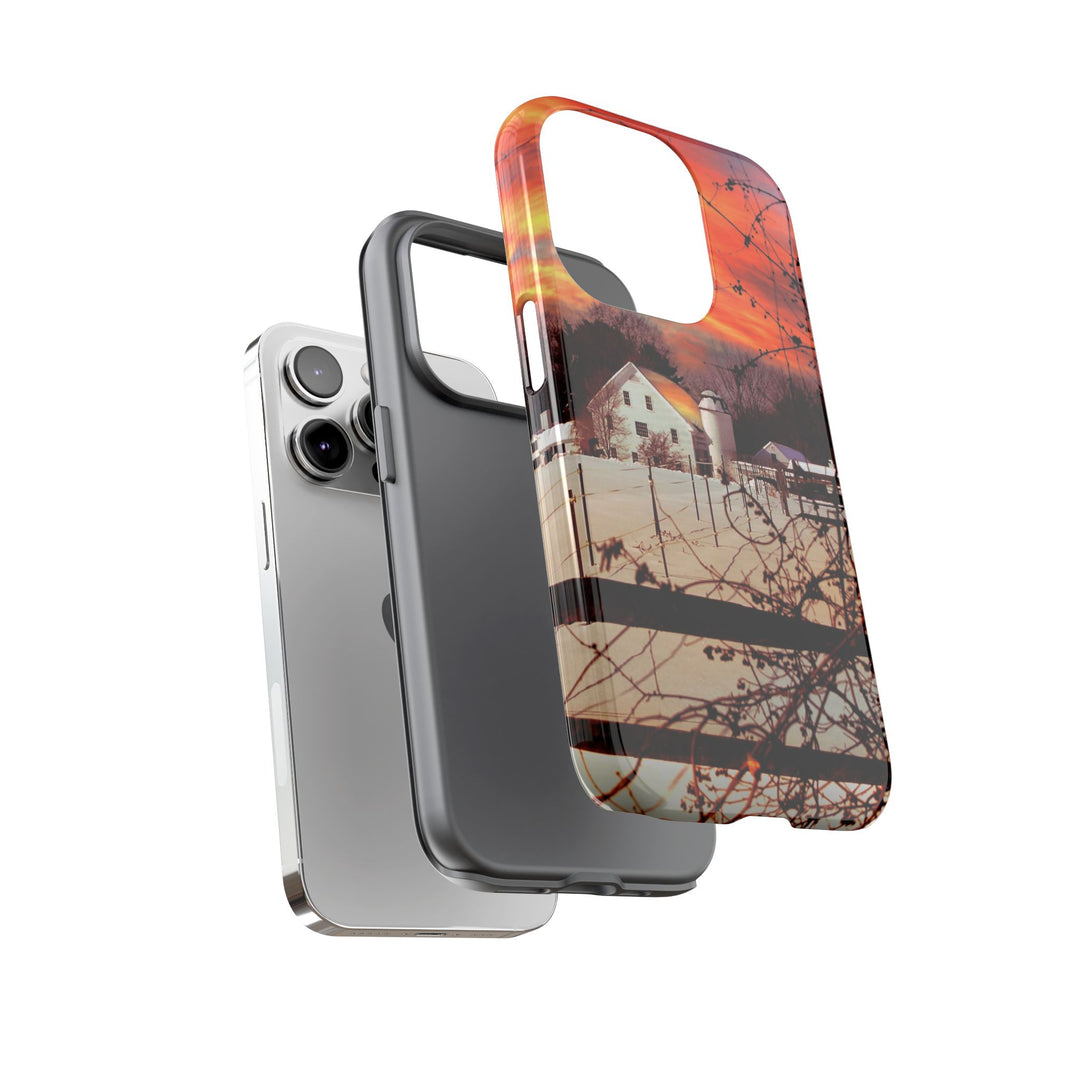 Impact Resistant, Winter Sunset Cute Phone Cases for Samsung S24, S23, S22, S21, IPhone 15 pro Iphone 14 pro Iphone 13 IPhone 12 Iphone 11 - Studio40ParkLane