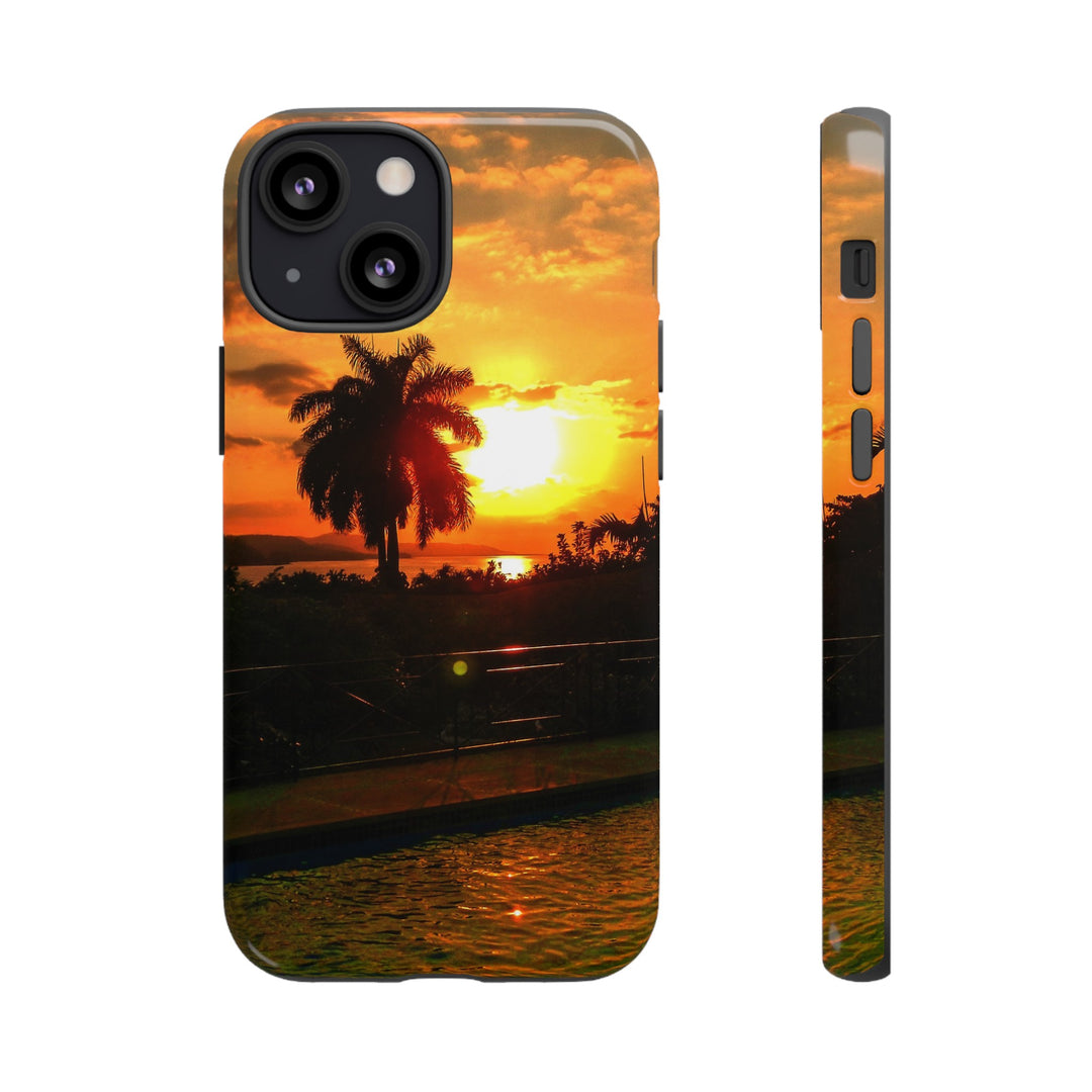 Cute Samsung Case | Cool Iphone Case | Summer Jamaica Pool Sunset, Samsung S24, S23, S22, S21, IPhone 15 Case | Iphone 14 Case, Iphone 13 Case - Studio40ParkLane