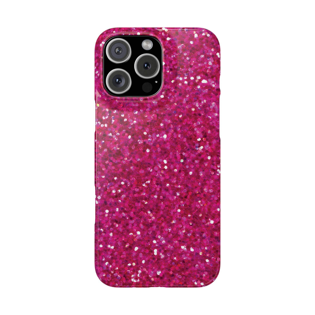 Slim Muted Pink Faux Play on Glitter Effect Cute Phone Cases for Iphone 16 Pro Max | iPhone 15 Case | iPhone 15 Pro Max Case, Iphone 14, Iphone 14 Pro Max, Iphone 13 12 11 8 7 - Studio40ParkLane