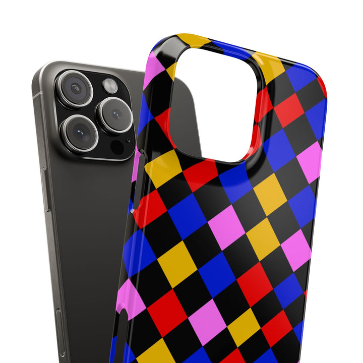 Slim Abstract Colorful Checkerboard Cute Phone Case for Iphone 17 - | iPhone 16 Pro Max Case | iPhone 15 Case Iphone 14 13 12 11 Gift for Her - Studio40ParkLane