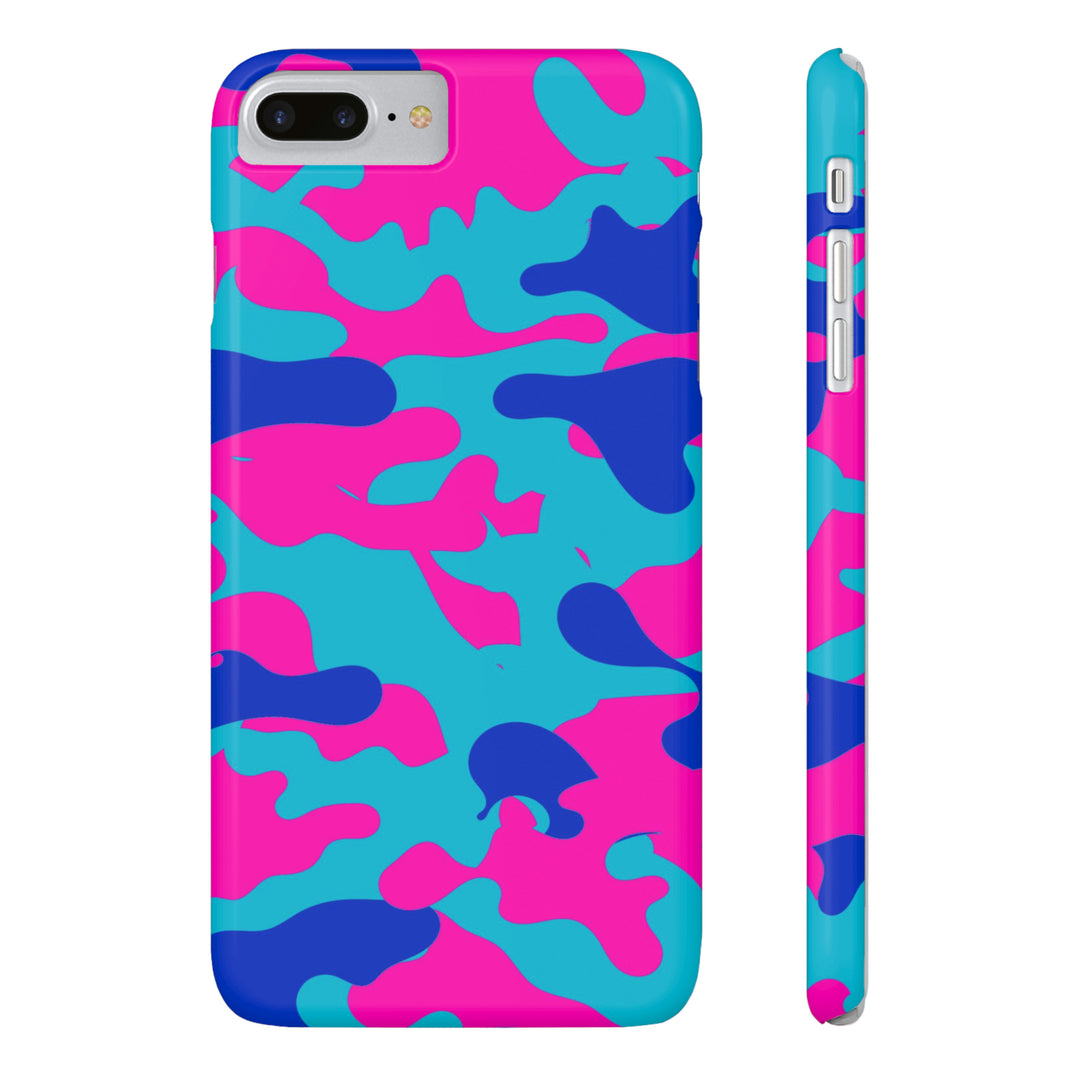 Slim Cute Phone Cases for Iphone - | iPhone 15 Case | iPhone 15 Pro Max Case, Iphone 14 Case, Iphone 14 Pro Max, Iphone 13, Blue Pink Camouflage - Studio40ParkLane