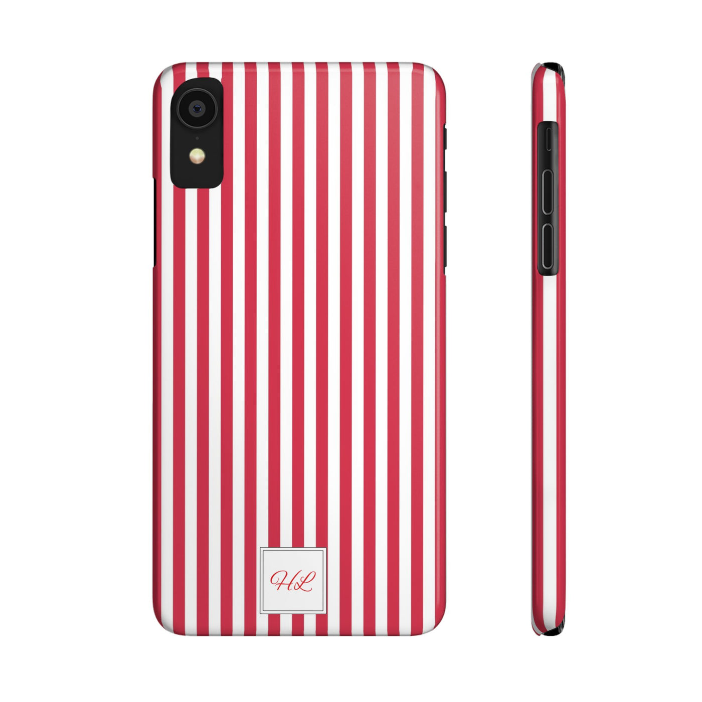 Slim Custom Personalized Winterberry Red Striped Phone Case for Iphone 17 - | iPhone 16 Pro Max Case | iPhone 15 Case Iphone 14 13 12 11 10 9 8 - Studio40ParkLane