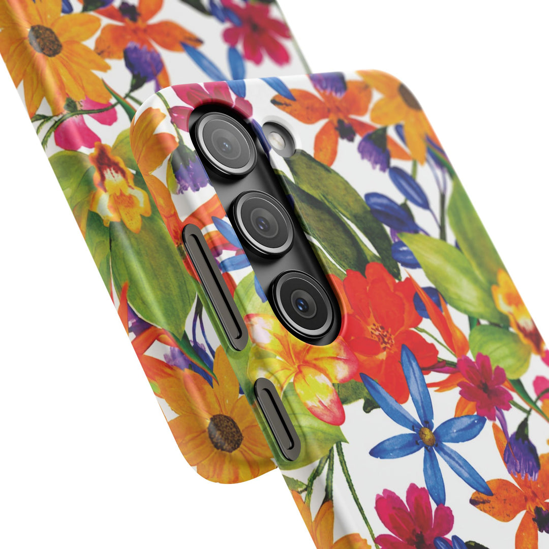 Sleek Snap Colorful Flowers Cute Phone Case for iPhone 16 15 14 13 12 11 X Xs Max Xr Pro Plus Samsung Galaxy S24 S23 S22 S21 S20 Note Ultra