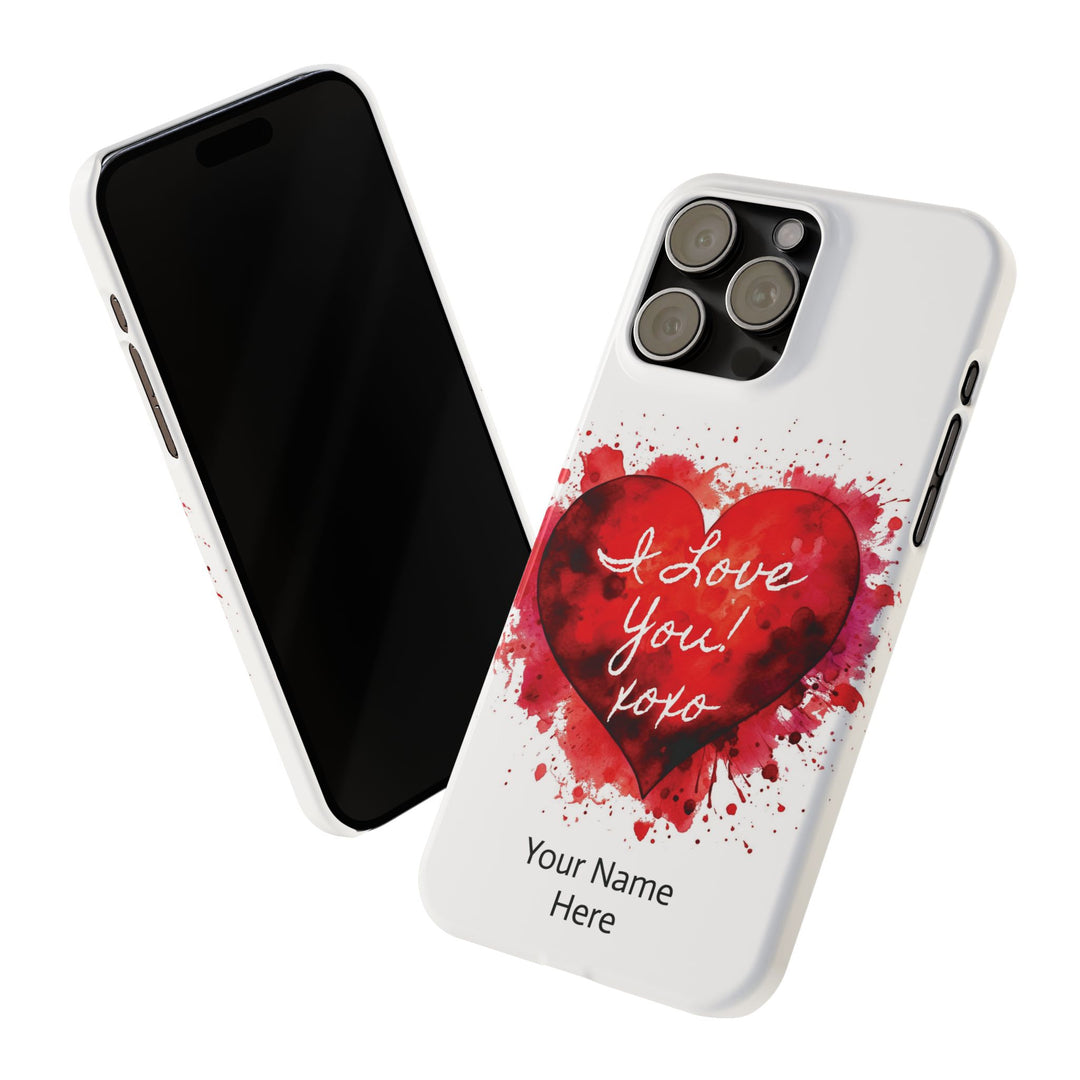 Slim Custom Personalized Valentine Love Gift for Her Cute Phone Cases for Iphone 16 Pro Max | iPhone 15 Case | iPhone 15 Pro Max Case, Iphone 14, 13, 12, 11, 10, 8, 7 - Studio40ParkLane
