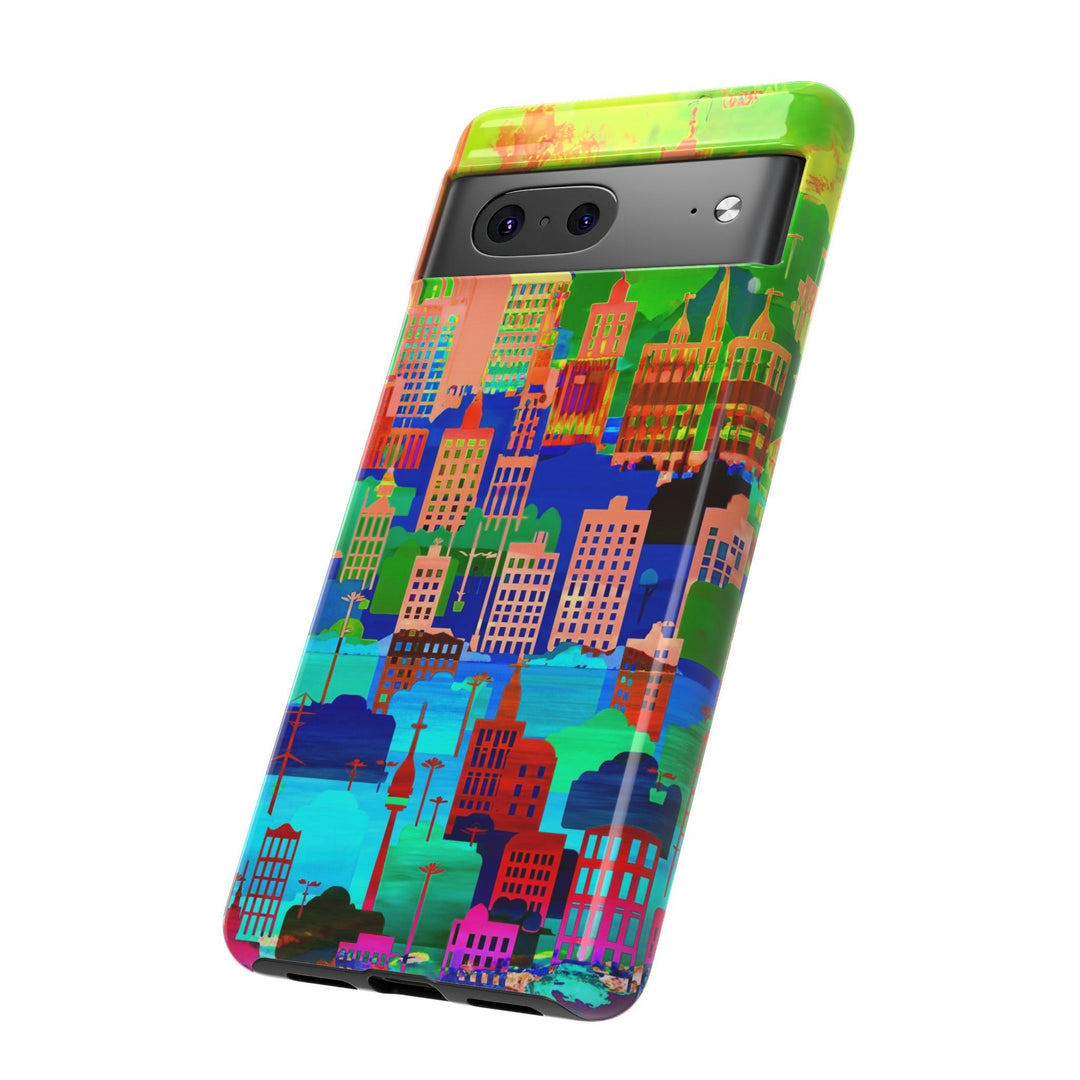 Cute Samsung Case | Cool Iphone Case | Summer City Skyline, Samsung S24, S23, S22, S21, IPhone 15 Case | Iphone 14 Case, Iphone 13 Case - Studio40ParkLane