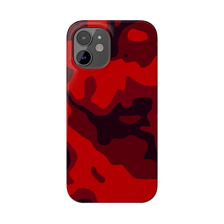 Slim Cute Phone Cases for Iphone - | iPhone 15 Case | iPhone 15 Pro Max Case, Iphone 14 Case, Iphone 14 Pro Max, Iphone 13, Red Camo Camouflage - Studio40ParkLane