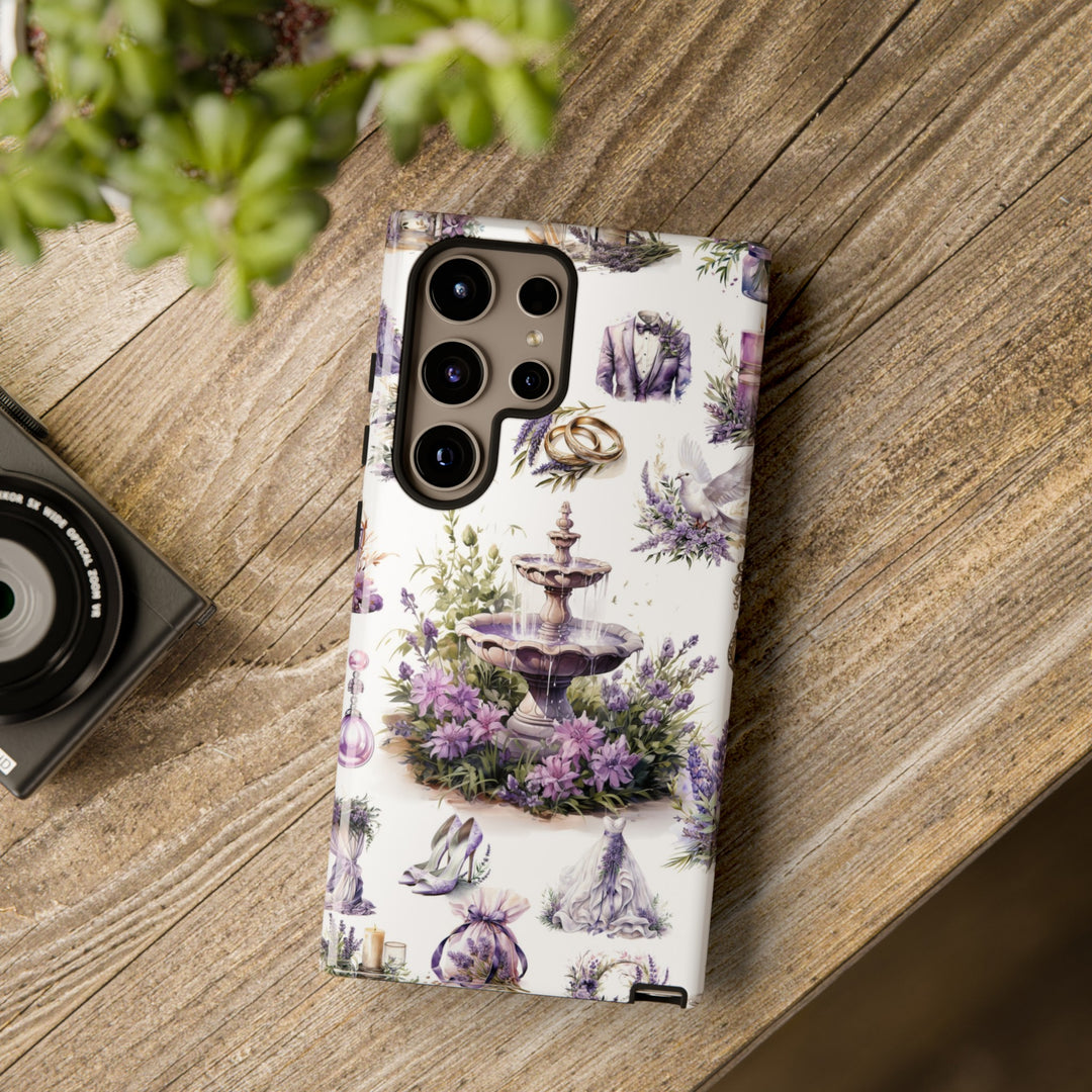 Impact Resistant, Lavender Wedding, Cute Phone Cases for Samsung S24, S23, S22, S21, IPhone 15 pro Iphone 14 pro Iphone 13 IPhone 12 Iphone 11 - Studio40ParkLane