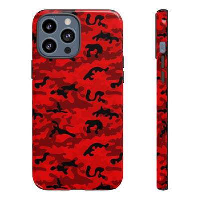 Impact Resistant, Red Camo Camouflage, Cute Phone Cases for Samsung S24, S23, S22, S21, IPhone 15 pro Iphone 14 pro Iphone 13 IPhone 12 Iphone 11