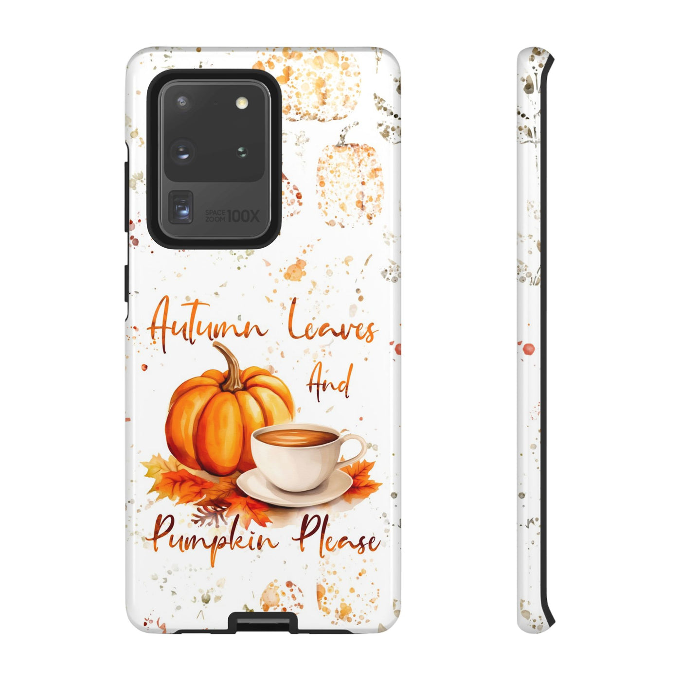 Impact Resistant, Fall Leaves Pumpkin Pie, Cute Phone Cases for Samsung S24, S23, S22, S21, IPhone 15 pro Iphone 14 pro Iphone 13 IPhone 12 Iphone 11