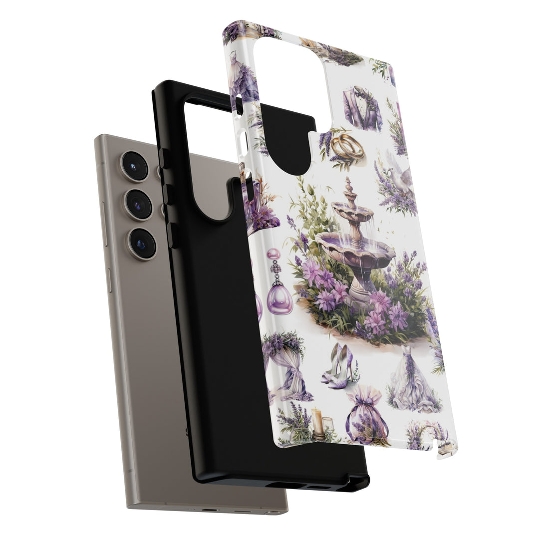 Impact Resistant, Lavender Wedding, Cute Phone Cases for Samsung S24, S23, S22, S21, IPhone 15 pro Iphone 14 pro Iphone 13 IPhone 12 Iphone 11 - Studio40ParkLane