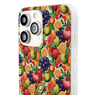 Cute Flexi Phone Cases, Summer Fruit Mix, Compatible with Samsung Galaxy S23, Samsung S22, Samsung S21, Samsung S20, Galaxy S20 Ultra