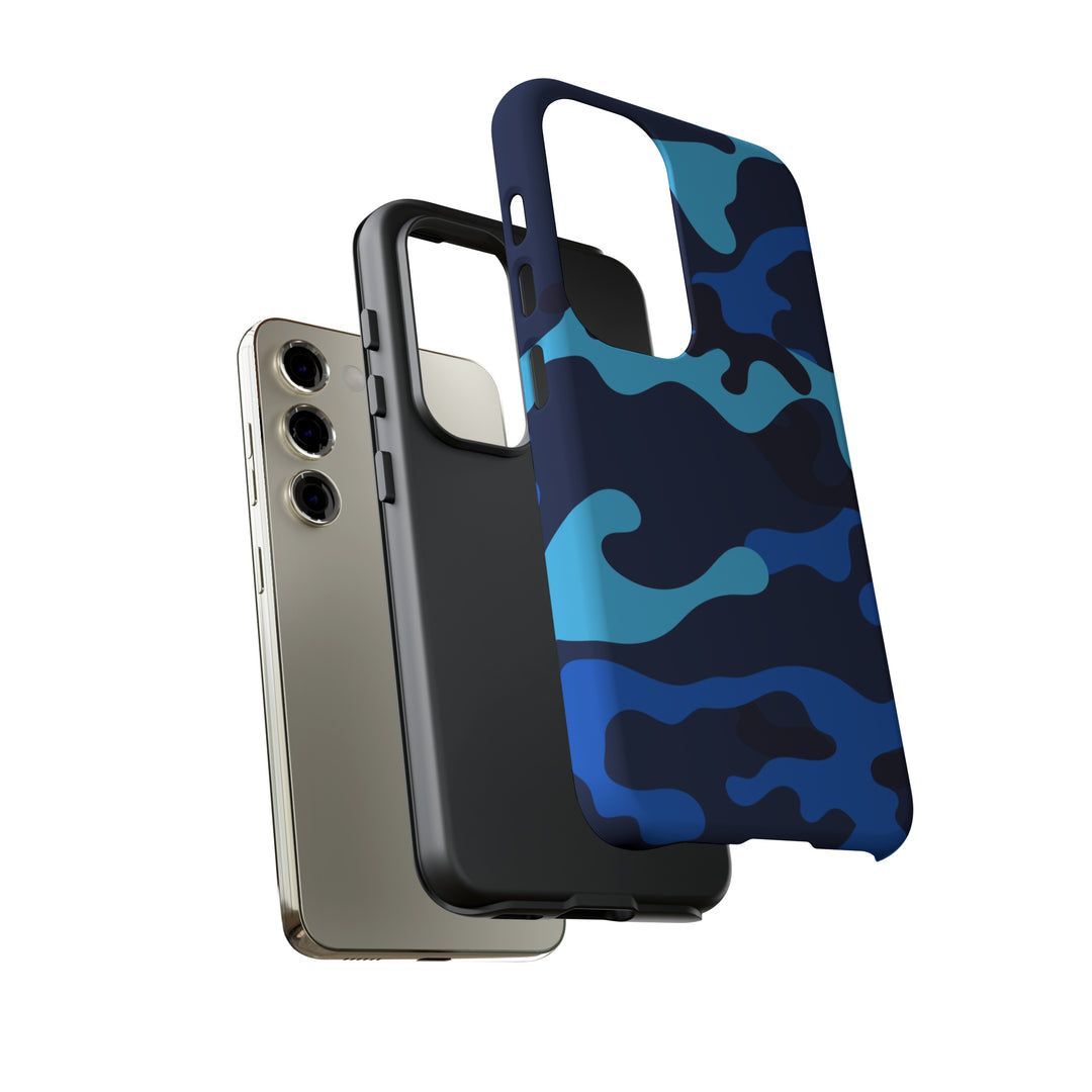 Cute Samsung Phone Case | Aesthetic Samsung Phone Case | Galaxy S23, S22, S21, S20 | Blue Camouflage, Protective Phone Case - Studio40ParkLane