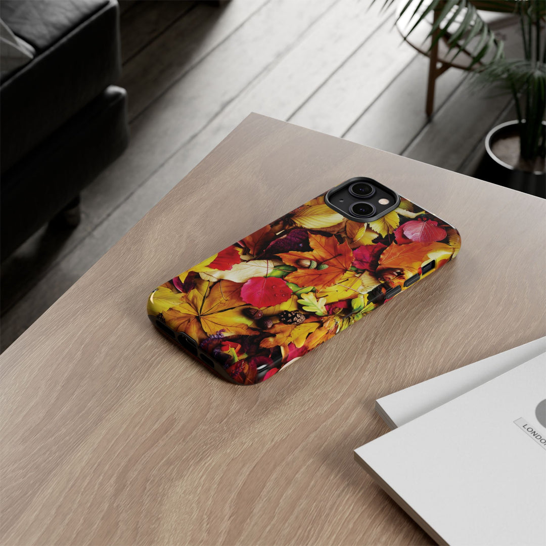 Aesthetic Tough Fall Leaves Foliage Premium Phone Case - For iPhone 17 Pro Max iPhone 16 Pro iPhone 15 Iphone 14 Plus 13 Pro 12 11 10 XR - Studio40ParkLane
