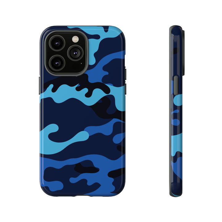 Cool Phone Case | Blue Camouflage, For iPhone 15 Case | iPhone 15 Pro Case, Iphone 14 Case, Iphone 14 Pro Max Case, Protective Iphone Case - Studio40ParkLane