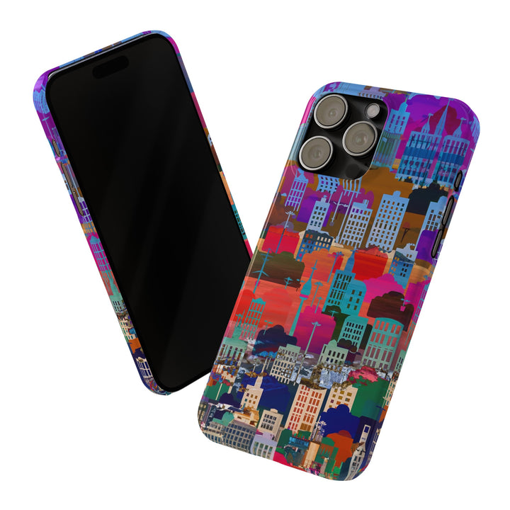 Slim Cute Phone Cases for Iphone - | iPhone 15 Case | iPhone 15 Pro Max Case, Iphone 14 Case, Iphone 14 Pro Max, Iphone 13, Summer Big City - Studio40ParkLane