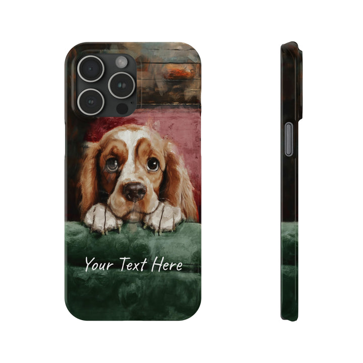 Slim Personalized Cute iPhone Cases - | iPhone 15 Case | iPhone 15 Pro Max Case, Iphone 14 Case, Iphone 14 Pro Max, Iphone 13, Cocker Spaniel Dog - Studio40ParkLane