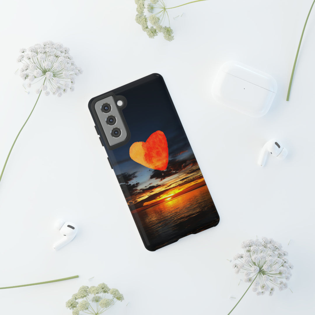 Cute Samsung Phone Case | Aesthetic Samsung Phone Case | Galaxy S23, S22, S21, S20 | Luxury case, Cute Rising Heart Sunset Phone Case - Studio40ParkLane