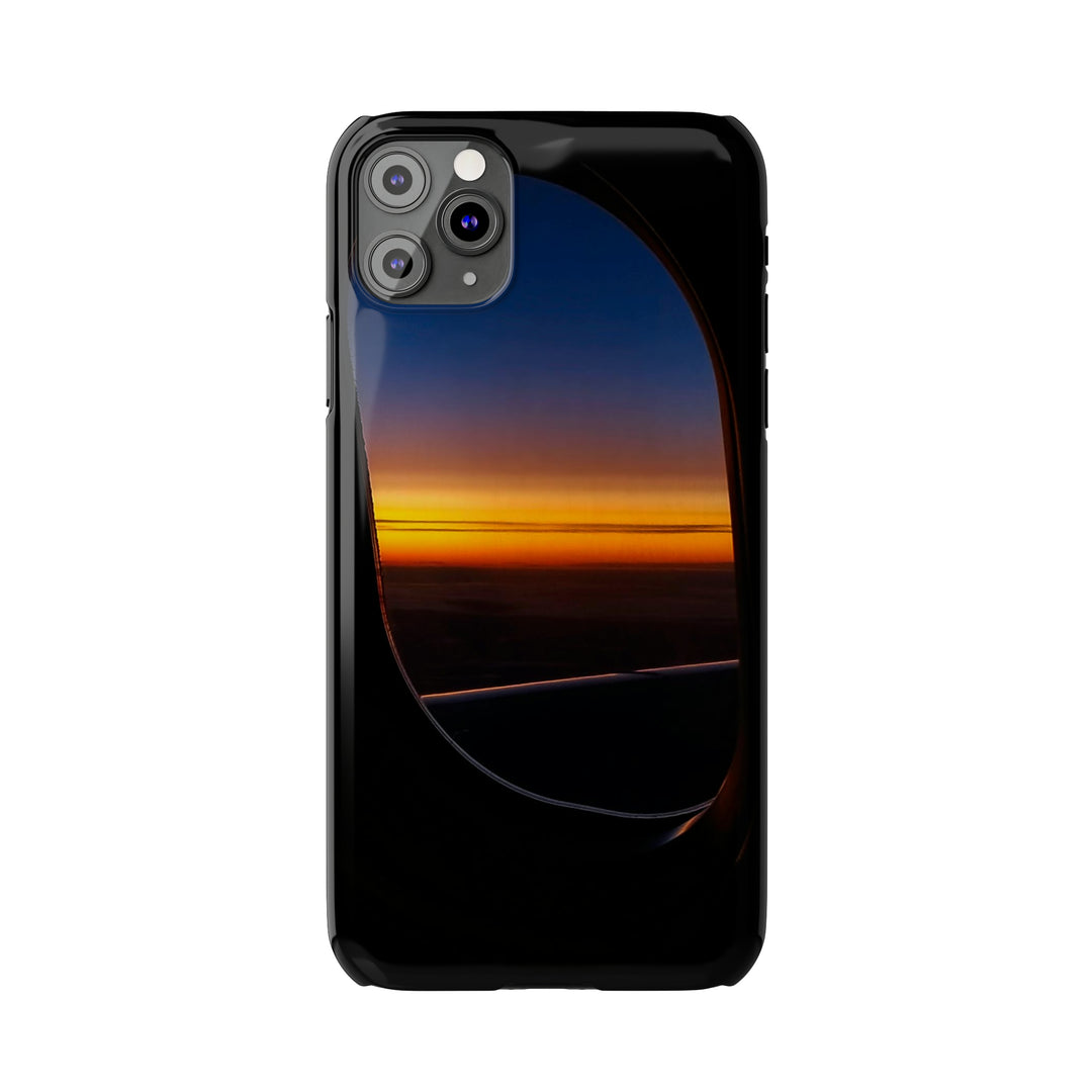 Slim Cute Phone Cases for Iphone - | iPhone 15 Case | iPhone 15 Pro Max Case, Iphone 14 Case, Iphone 14 Pro Max, Iphone 13, Airplane Window Sunset - Studio40ParkLane