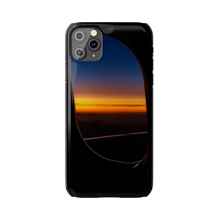 Slim Cute Phone Cases for Iphone - | iPhone 15 Case | iPhone 15 Pro Max Case, Iphone 14 Case, Iphone 14 Pro Max, Iphone 13, Airplane Window Sunset - Studio40ParkLane