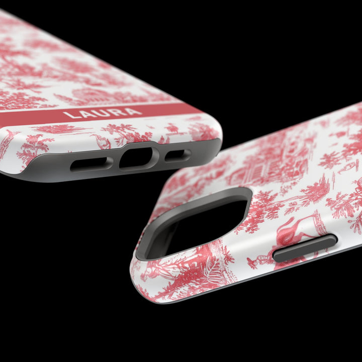 Magsafe French Toile Personalized Initial Custom Gift for Her Cute Phone Cases for Iphone 16 Pro Max | iPhone 15 Case | iPhone 15 Pro Max Case, Iphone 14, 13, 12, 11, 10, 8, 7 - Studio40ParkLane