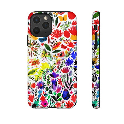 Impact Resistant, Colored Flowers, Cute Phone Cases for Samsung S24, S23, S22, S21, IPhone 15 pro Iphone 14 pro Iphone 13 IPhone 12 Iphone 11