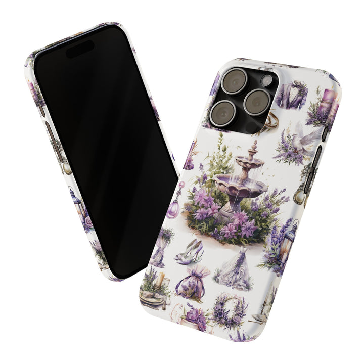 Slim Cute Phone Cases for Iphone | iPhone 15 Case | iPhone 15 Pro Max Case, Iphone 14, Iphone 14 Pro Max, Iphone 13, Lavender Wedding Theme - Studio40ParkLane