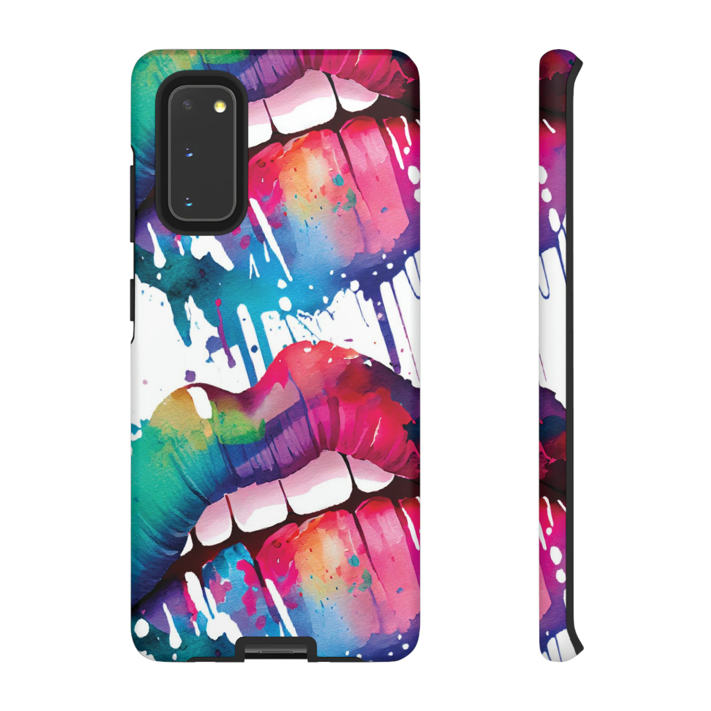 Cute Samsung Phone Case | Aesthetic Samsung Phone Case | Smile Lips Colorful | Galaxy S23, S22, S21, S20 | Luxury Double Layer | Cool