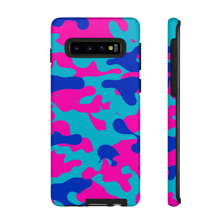 Cute Samsung Phone Case | Aesthetic Samsung Phone Case | Galaxy S23, S22, S21, S20 | Blue Pink Camouflage, Protective Phone Case - Studio40ParkLane