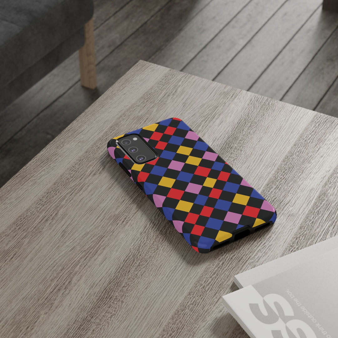 Aesthetic Tough Colorful Checkerboard Phone Case Premium - For iPhone 17 Pro Max iPhone 16 Pro iPhone 15 Iphone 14 Plus 13 Pro 12 11 10 XR - Studio40ParkLane