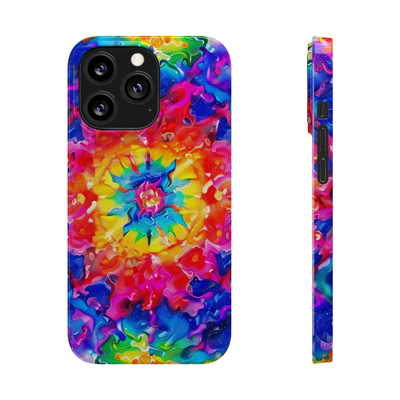 Tie Dye Faux Glitter Gift for Her Cute Phone Cases for Iphone 16 Pro Max | iPhone 15 Case | iPhone 15 Pro Max Case, Iphone 14, Iphone 14 Pro Max, Iphone 13 12 11 8 7