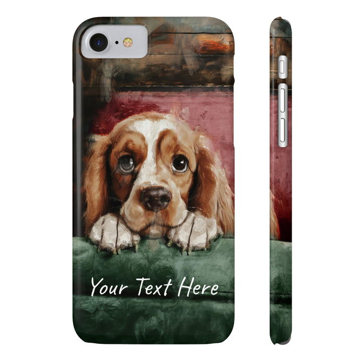 Slim Personalized Cute iPhone Cases - | iPhone 15 Case | iPhone 15 Pro Max Case, Iphone 14 Case, Iphone 14 Pro Max, Iphone 13, Cocker Spaniel Dog - Studio40ParkLane