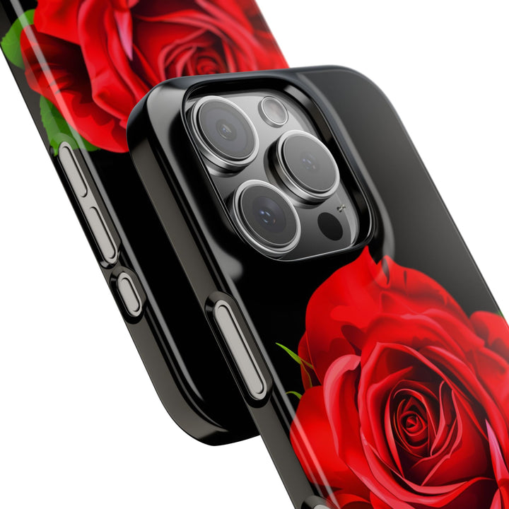 Slim Red Rose Flowers Gift for Her Cute Phone Cases for Iphone 16 Pro Max | iPhone 15 Case | iPhone 15 Pro Max Case, Iphone 14, Iphone 14 Pro Max, Iphone 13 12 11 8 7 - Studio40ParkLane