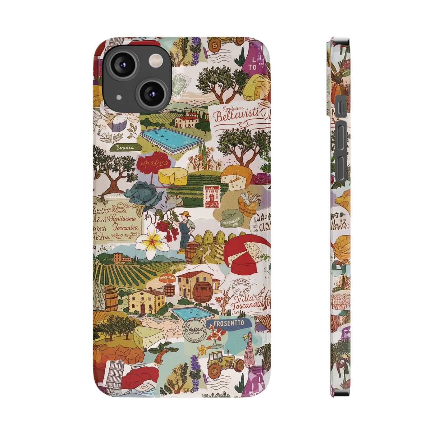 Slim Italy Tuscany Coquette Collage Cute Phone Case for Iphone 17 - | iPhone 16 Pro Max Case | iPhone 15 Case Iphone 14 13 12 11 10 9 8 7 - Studio40ParkLane