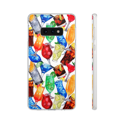 Cute Flexi Phone Cases, For Iphones and Samsung Galaxy Phones, Tropical Summer Fruit Cocktails, Galaxy S23 Phone Case, Samsung S22 Case, Samsung S21, Iphone 15, Iphone 14, Iphone 13