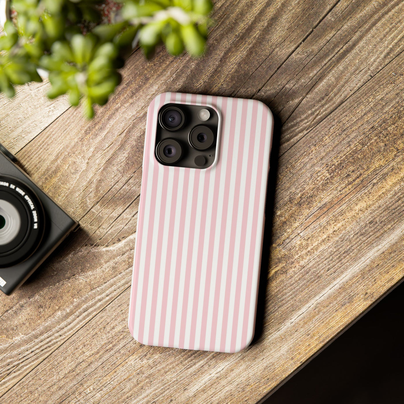 Slim Sweet Pink Striped Cute Phone Case for Iphone 16 - | iPhone 15 Pro Max Case | iPhone 14 Case Iphone 13 12 11 10 9 8 7 X XS Gift for Her