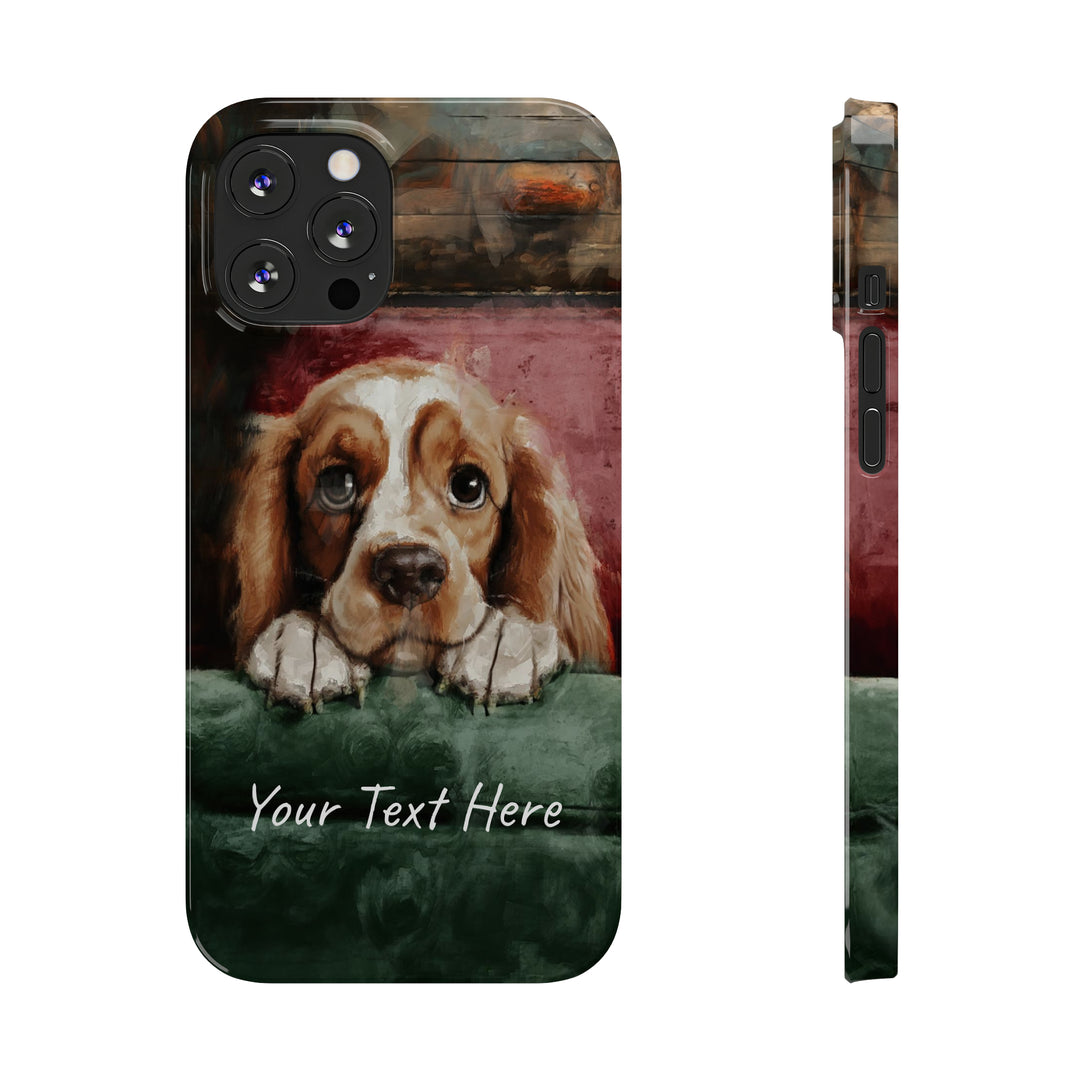 Slim Personalized Cute iPhone Cases - | iPhone 15 Case | iPhone 15 Pro Max Case, Iphone 14 Case, Iphone 14 Pro Max, Iphone 13, Cocker Spaniel Dog - Studio40ParkLane
