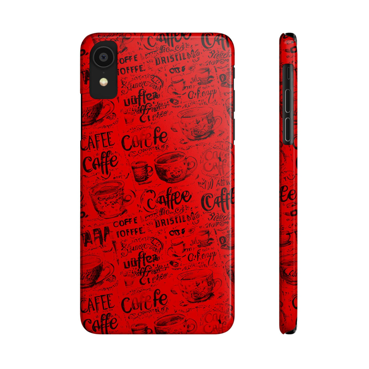 Slim Cute Phone Cases for Iphone - | iPhone 15 Case | iPhone 15 Pro Max Case, Iphone 14 Case, Iphone 14 Pro Max, Iphone 13, Red Black Coffee