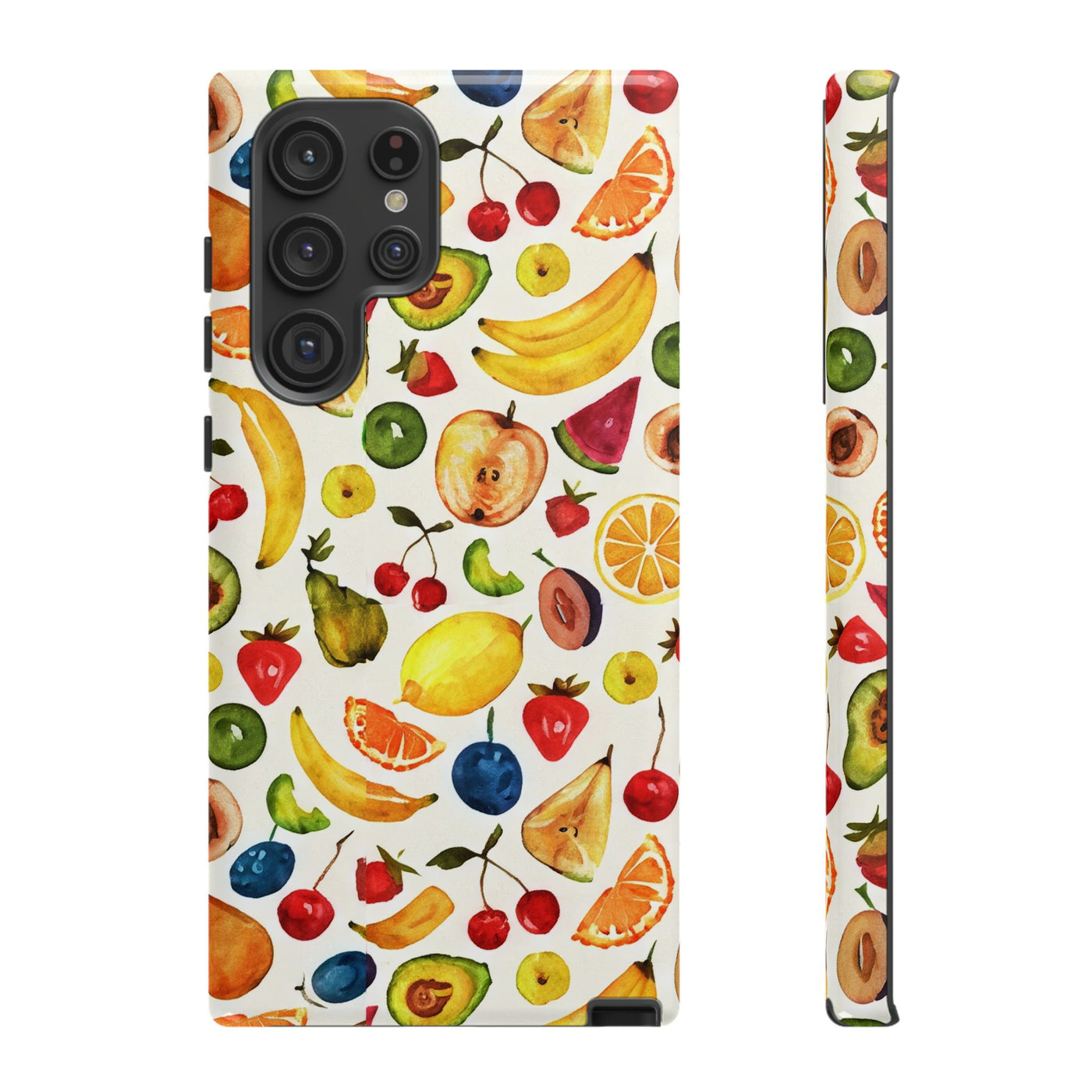 Impact Resistant, Mixed Fruits, Cute Phone Cases for Samsung S24, S23, S22, S21, IPhone 15 pro Iphone 14 pro Iphone 13 IPhone 12 Iphone 11