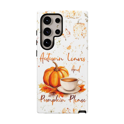 Impact Resistant, Fall Leaves Pumpkin Pie, Cute Phone Cases for Samsung S24, S23, S22, S21, IPhone 15 pro Iphone 14 pro Iphone 13 IPhone 12 Iphone 11